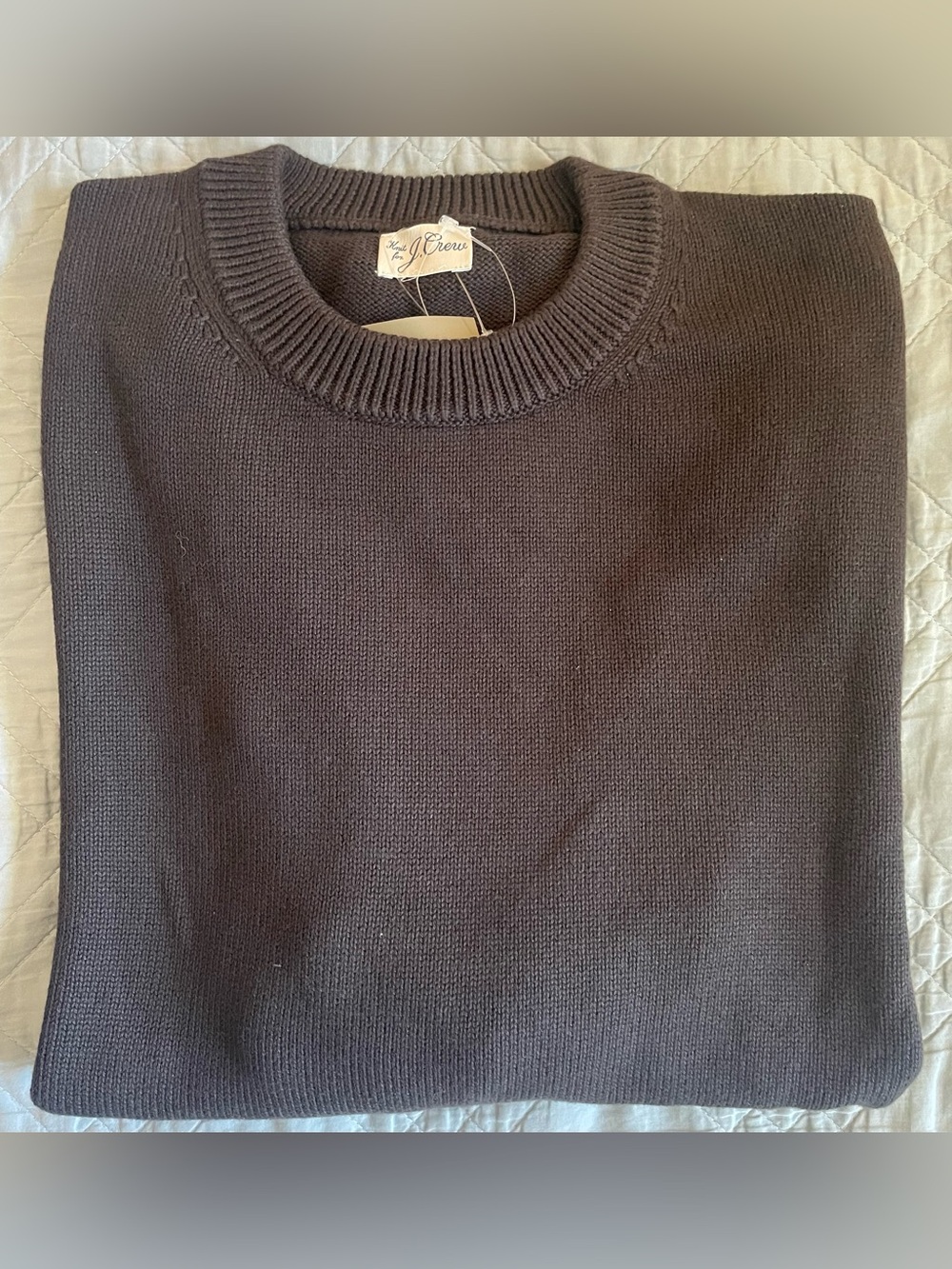 J. CREW Heritage cotton crewneck sweater in Earthen Umber Size L NWD $98 CO891 - Picture 6 of 9